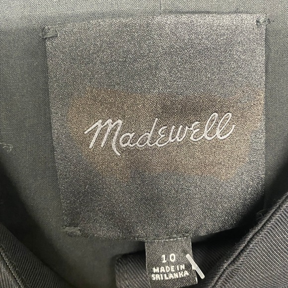 Madewell Top Womens 10 Crewneck Cutaway Vest Jet Black Tailored Sleeveless NW061 - Picture 4 of 10